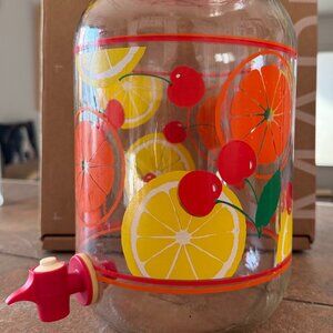 Vintage Sun Tea 1-gallon Glass Dispenser Lid with Spigot